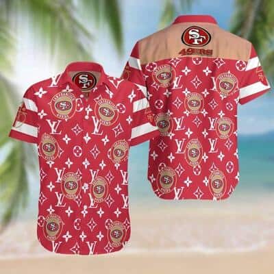 NFL San Francisco 49ers Hawaiian Shirt Symbol Louis Vuitton Summer Beach Gift