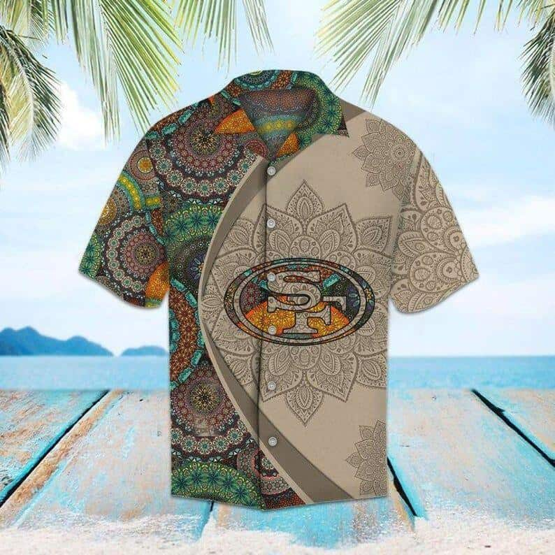 NFL San Francisco 49ers Hawaiian Shirt Mandala Pattern Gift For Beach Trip