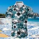 NFL Philadelphia Eagles Hawaiian Shirt Hibiscus Pattern NFL Philadelphia Eagles Hawaiian Shirt Hibiscus Pattern