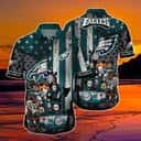 Horror Halloween Characters NFL Philadelphia Eagles Hawaiian Shirt For Football Fans Horror Halloween Characters NFL Philadelphia Eagles Hawaiian Shirt For Football Fans
