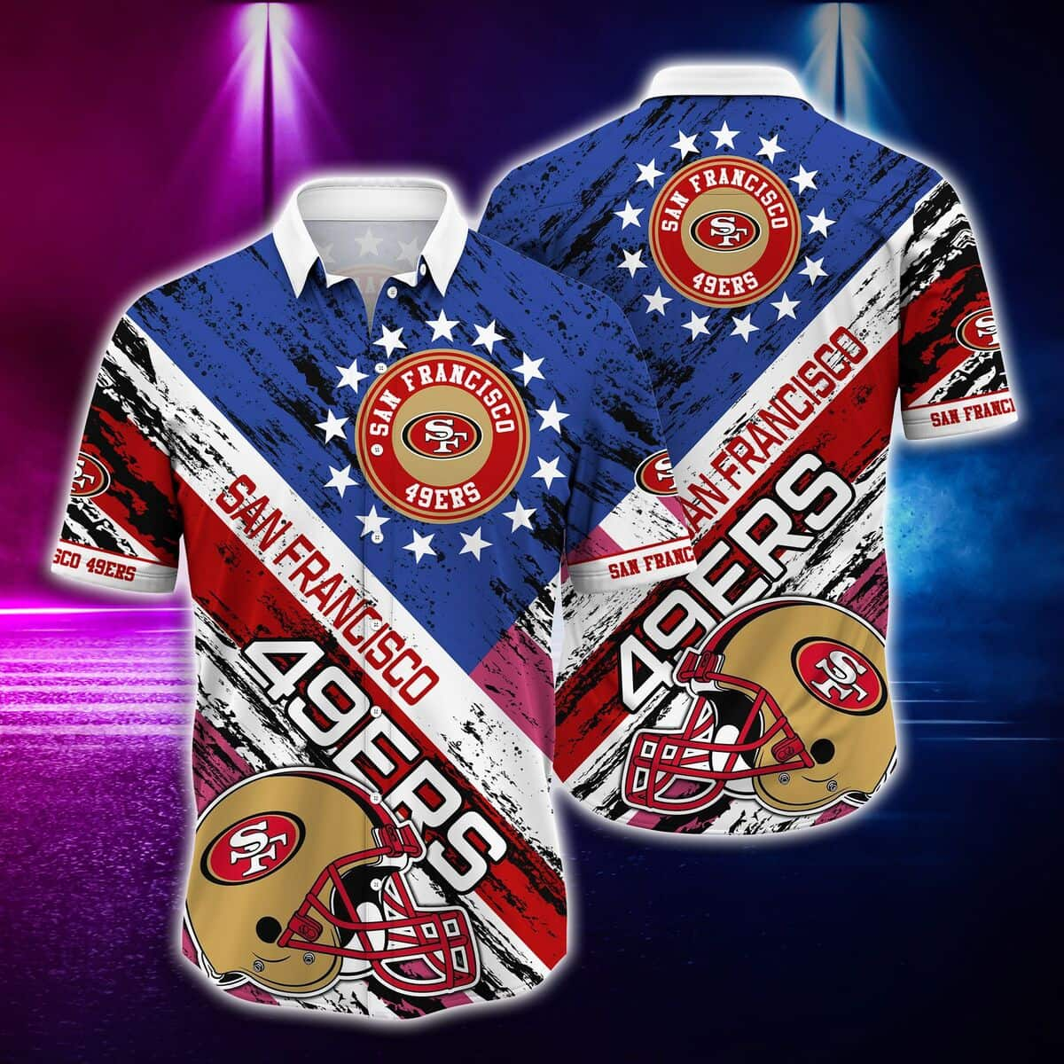 Rugby Helmet NFL San Francisco 49ers Hawaiian Shirt