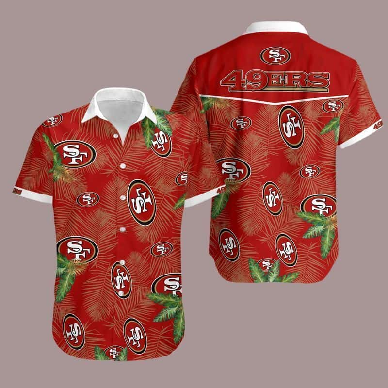 NFL San Francisco 49ers Hawaiian Shirt Palm Leaves Pattern Gift For Beach Trip