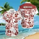 NFL San Francisco 49ers Hawaiian Shirt Tropical Flower Pattern Beach Lovers Gift NFL San Francisco 49ers Hawaiian Shirt Tropical Flower Pattern Beach Lovers Gift