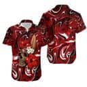 Skull And Hibiscus Flower NFL San Francisco 49ers Hawaiian Shirt Skull And Hibiscus Flower NFL San Francisco 49ers Hawaiian Shirt