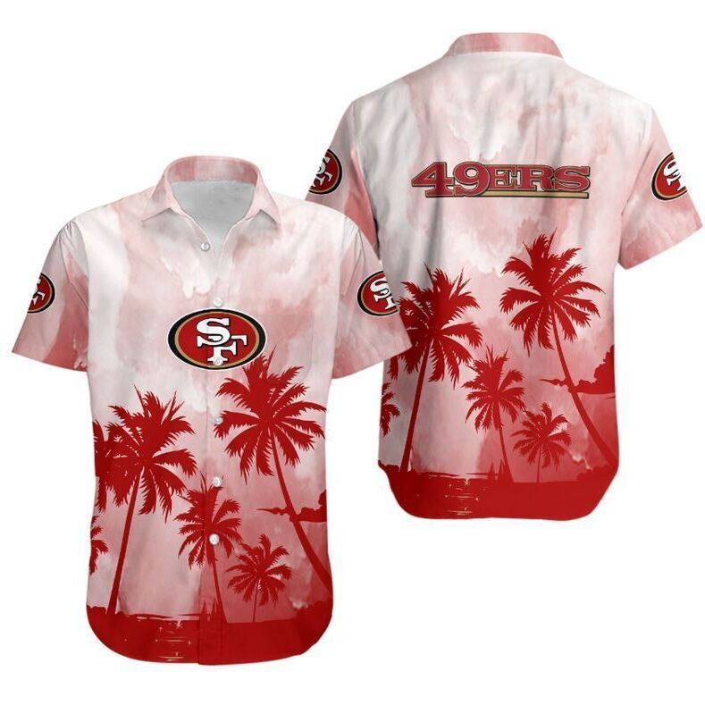 NFL San Francisco 49ers Hawaiian Shirt Coconut Trees Best Beach Gift