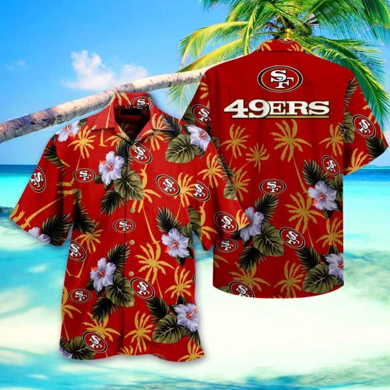 NFL San Francisco 49ers Hawaiian Shirt Palm Trees For Summer Lovers