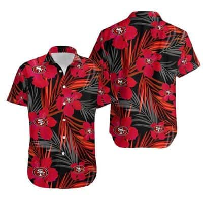 NFL San Francisco 49ers Hawaiian Shirt Hibiscus Flower Pattern Beach Lovers Gift