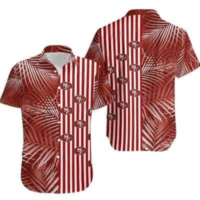 NFL San Francisco 49ers Hawaiian Shirt Palm Leaves Pattern Beach Lovers Gift