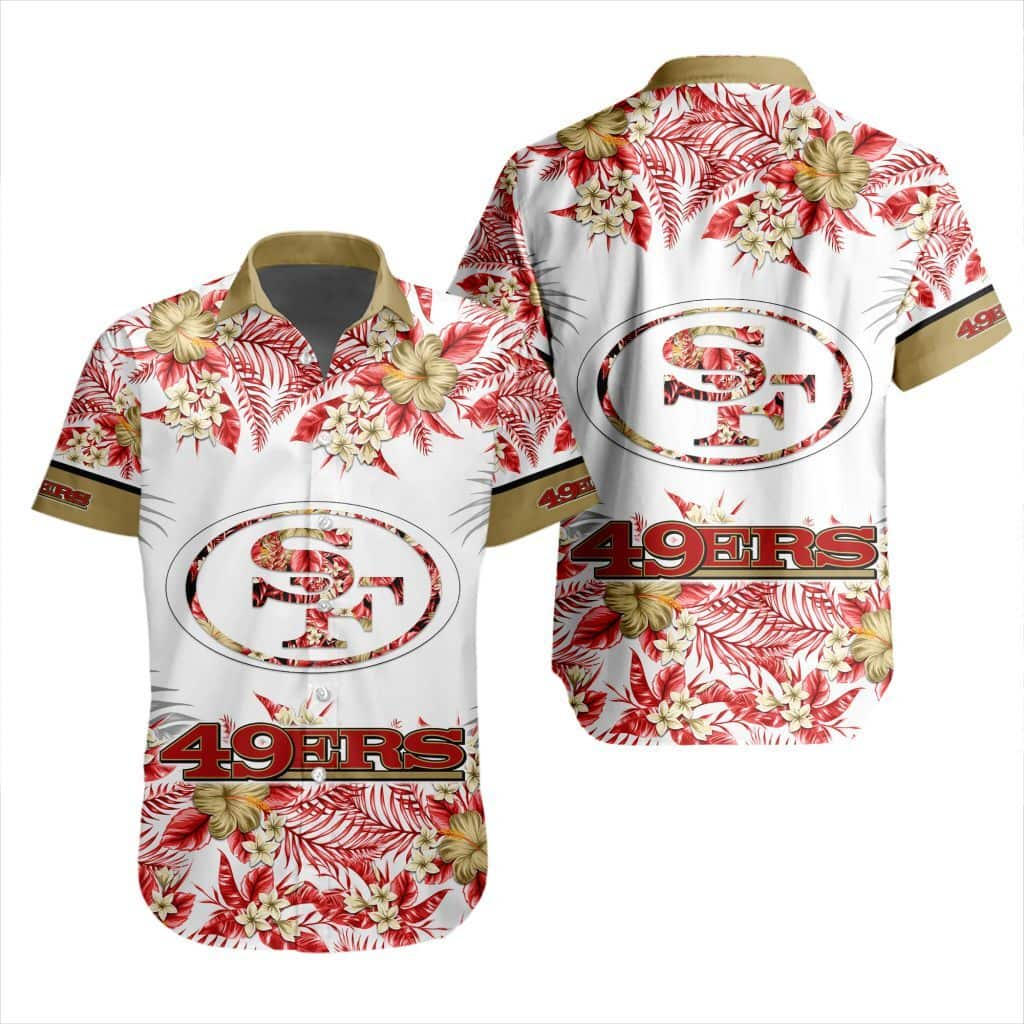 NFL San Francisco 49ers Hawaiian Shirt Beach Gift For Football Boyfriend