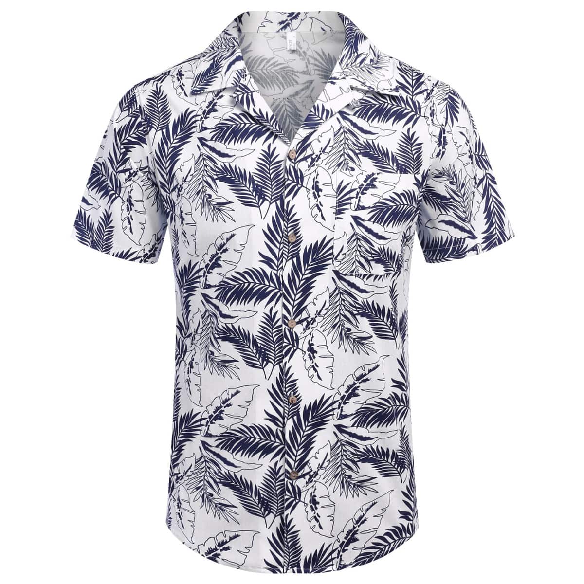 Leaf Pattern Hawaiian Shirt Floral Tropical Holiday Beach Leaf Pattern Hawaiian Shirt Floral Tropical Holiday Beach
