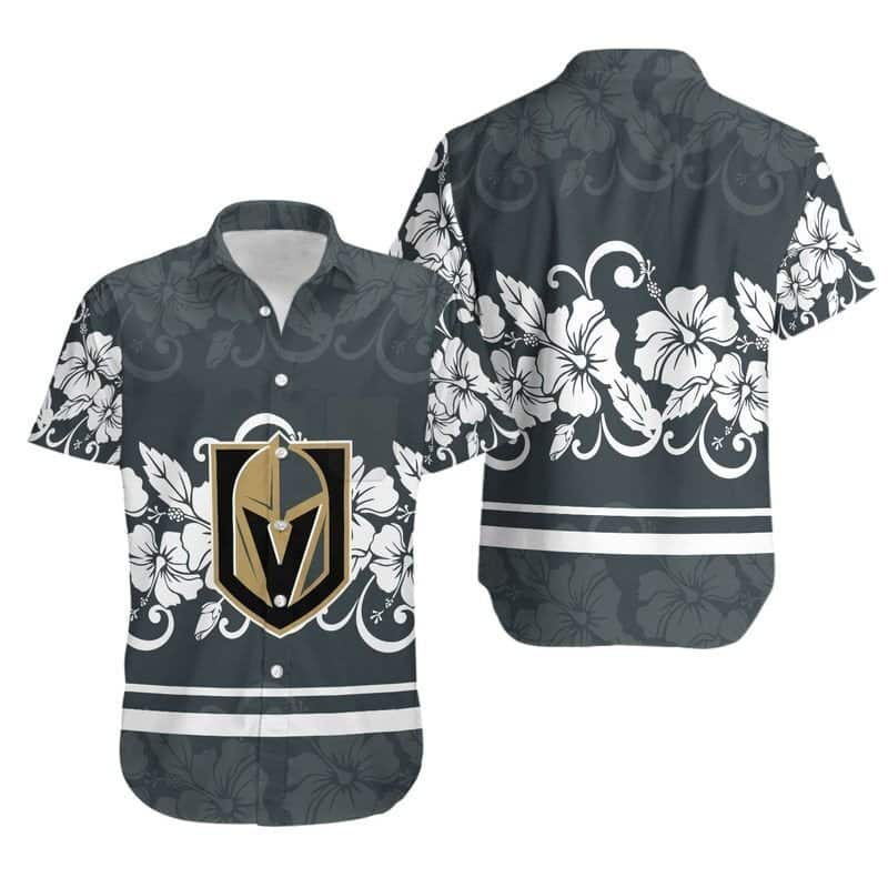 NHL Vegas Golden Knights Hawaiian Shirt Hibiscus Pattern Trendy Summer Gift