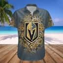 NHL Vegas Golden Knights Hawaiian Shirt Hibiscus Pattern Practical Beach Gift NHL Vegas Golden Knights Hawaiian Shirt Hibiscus Pattern Practical Beach Gift
