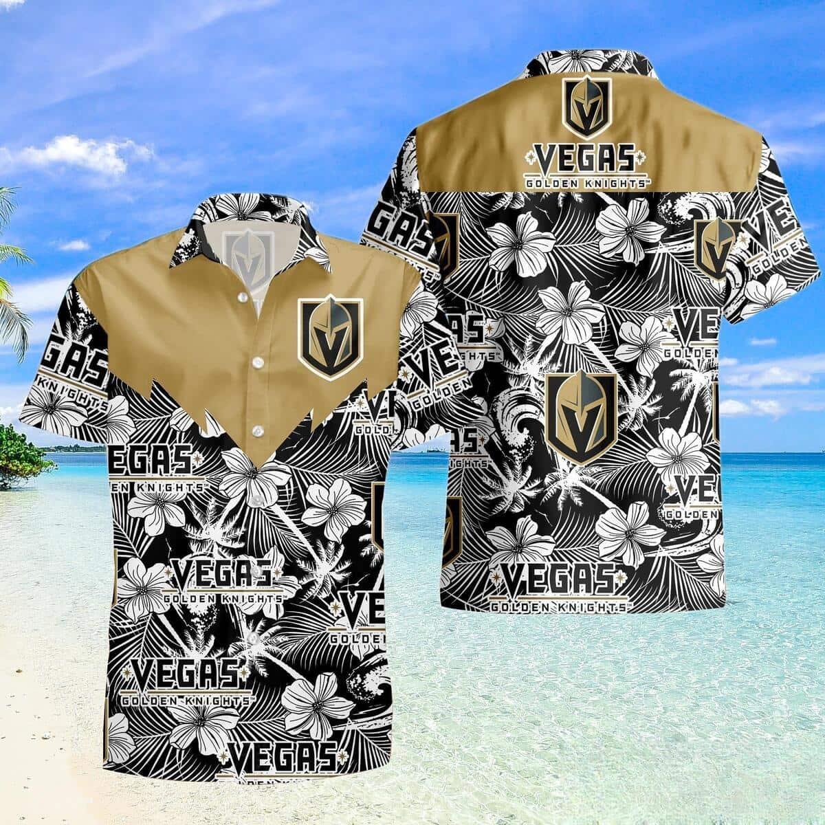 Summer Aloha NHL Vegas Golden Knights Hawaiian Shirt Tropical Flower Pattern