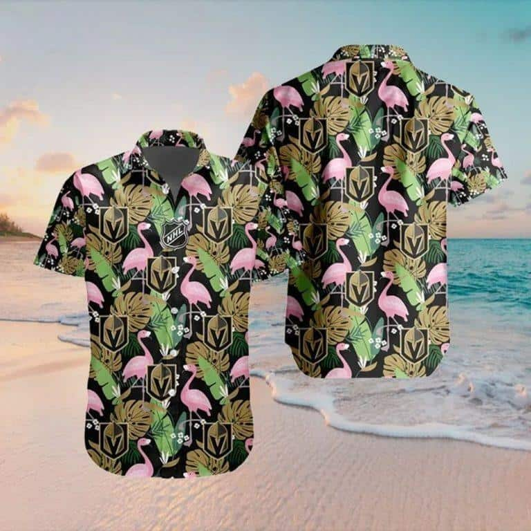 Summer Aloha NHL Vegas Golden Knights Hawaiian Shirt Flamingo Pattern Beach Gift