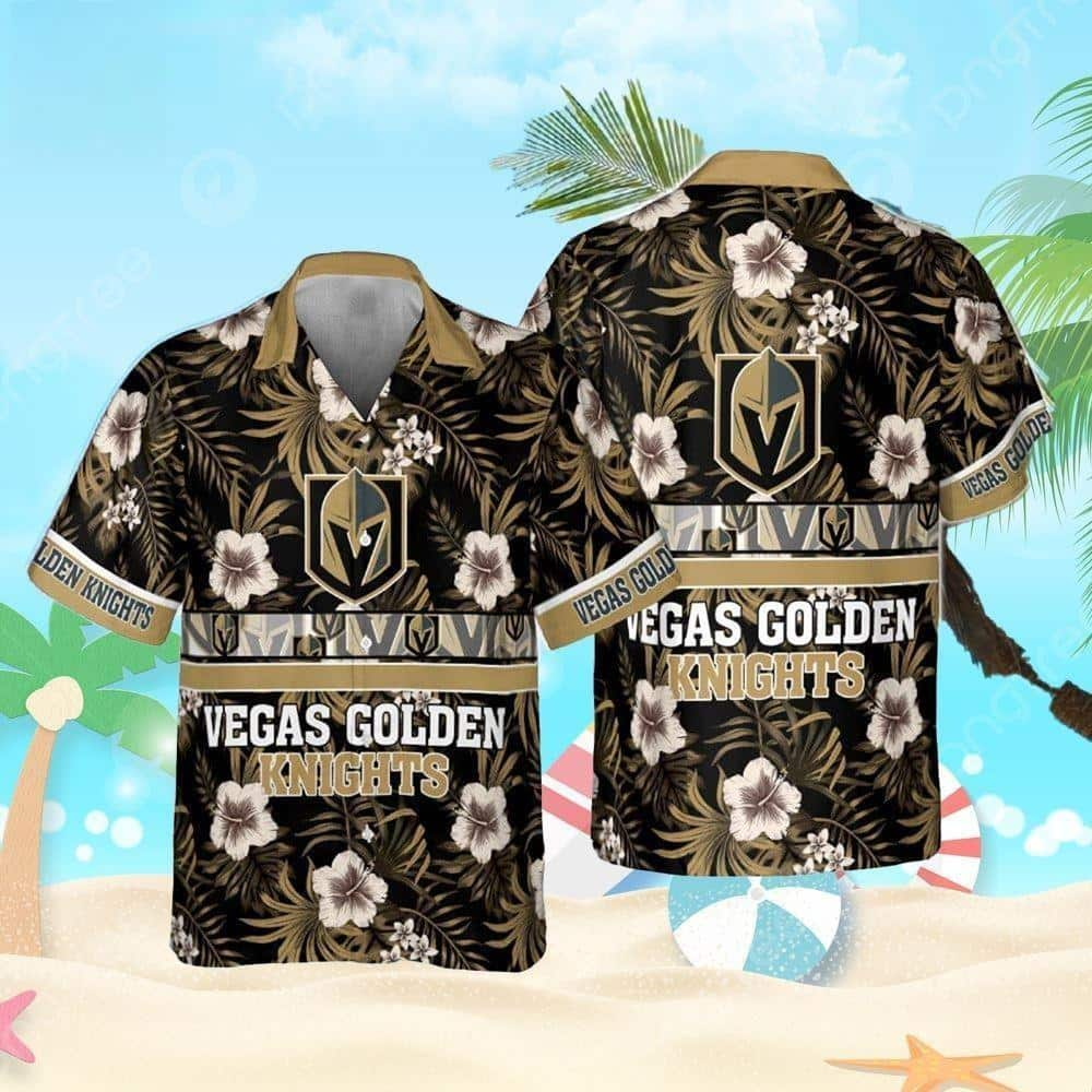 NHL Vegas Golden Knights Hawaiian Shirt Hibiscus Pattern Summer Gift For Friend