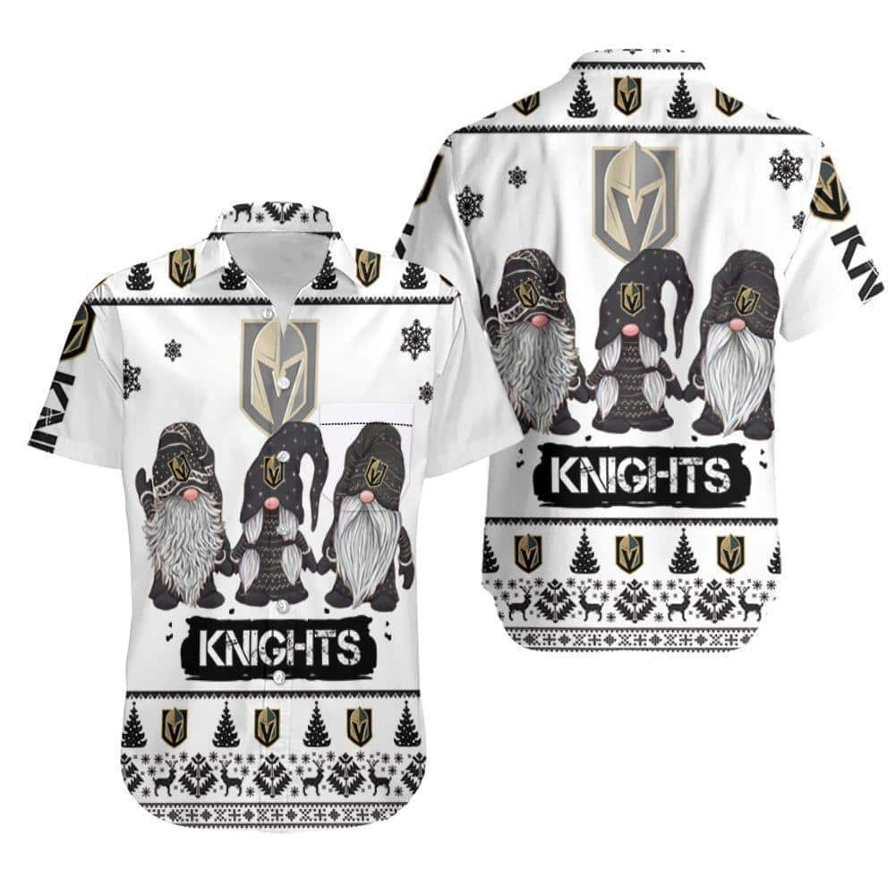 Gnomes Vegas Golden Knights Hawaiian Shirt Christmas Gift For NHL Fans