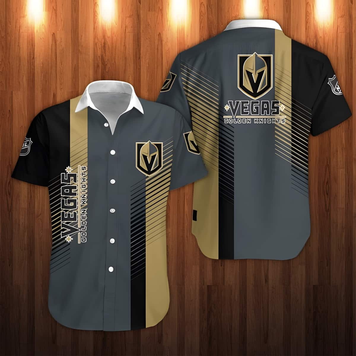 Aloha NHL Vegas Golden Knights Hawaiian Shirt Hockey Gift For Dad