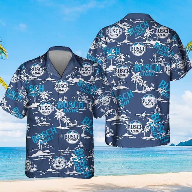 Summer Aloha Busch Light Beer Hawaiian Shirt Island Pattern Beach Gift For Him