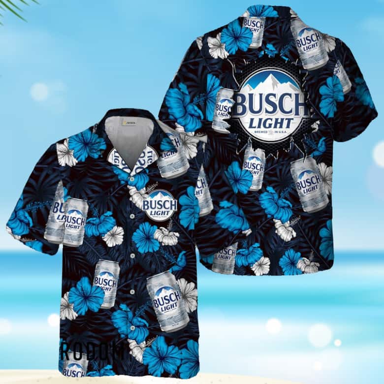 Busch Light Hawaiian Shirt Summer Aloha Beach Gift For Beer Lovers