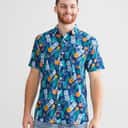 Aloha Beach Busch Light Beer Hawaiian Shirt Palm Leaves Pattern Aloha Beach Busch Light Beer Hawaiian Shirt Palm Leaves Pattern