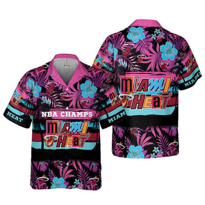 NBA Champs Miami Heat Hawaiian Shirt Summer Gift For Friend NBA Champs Miami Heat Hawaiian Shirt Summer Gift For Friend