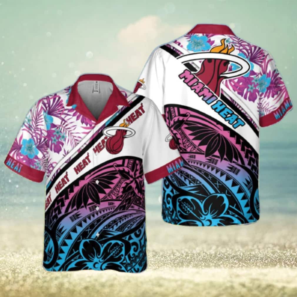 Aloha Miami Heat Hawaiian Shirt Tropical And Polynesian Pattern Beach Gift