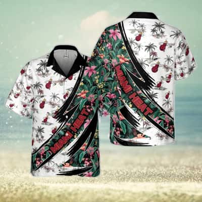 Aloha NBA Miami Heat Hawaiian Shirt Flowers And Palm Trees Pattern Summer Gift Aloha NBA Miami Heat Hawaiian Shirt Flowers And Palm Trees Pattern Summer Gift