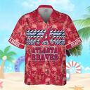 Red Aloha MLB Atlanta Braves Hawaiian Shirt Hibiscus Flower Pattern