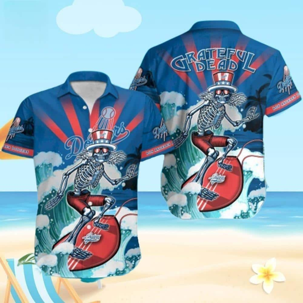 MLB Los Angeles Dodgers Hawaiian Shirt Grateful Dead