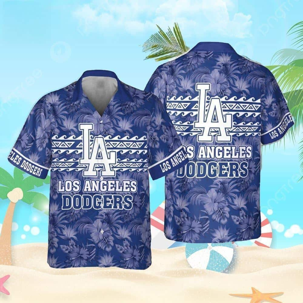 Aloha MLB Los Angeles Dodgers Hawaiian Shirt Hibiscus Pattern