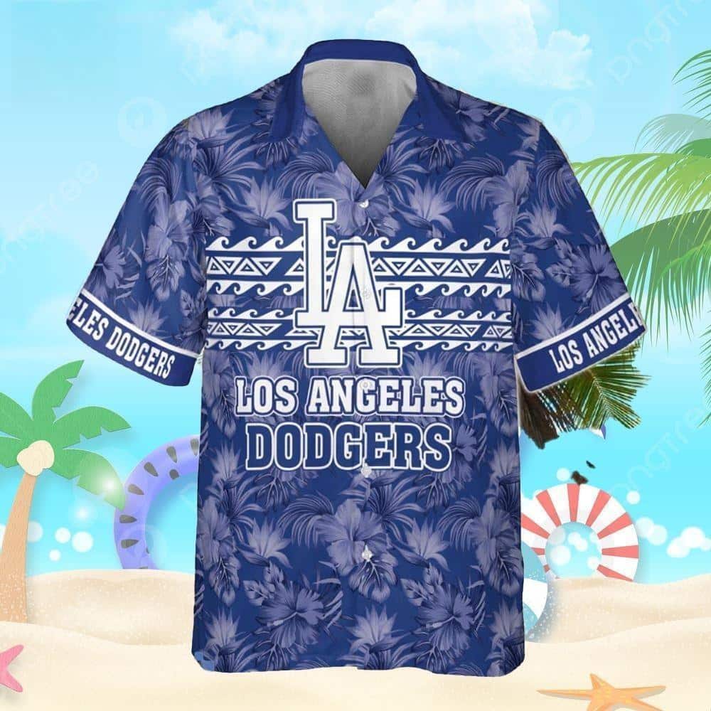 Aloha MLB Los Angeles Dodgers Hawaiian Shirt Hibiscus Pattern Aloha MLB Los Angeles Dodgers Hawaiian Shirt Hibiscus Pattern
