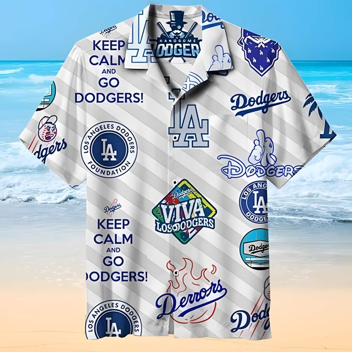 Aloha MLB Keep Calm And Go Los Angeles Dodgers Hawaiian Shirt Beach Gift