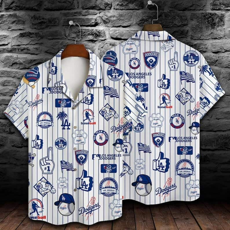 MLB Los Angeles Dodgers Hawaiian Shirt Baseball Pattern Best Beach Gift