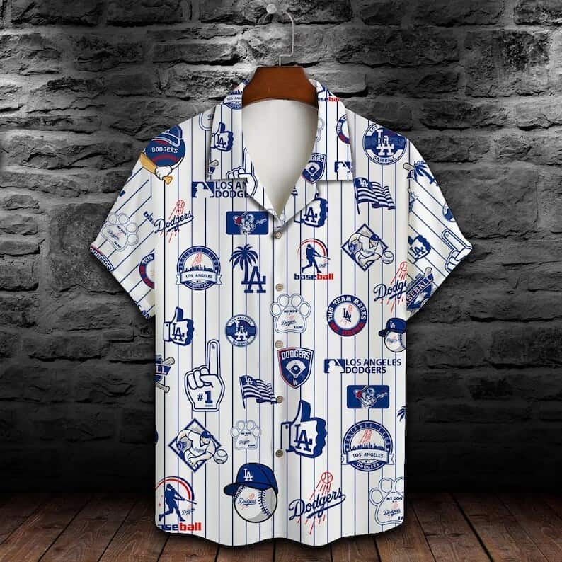 MLB Los Angeles Dodgers Hawaiian Shirt Baseball Pattern Best Beach Gift MLB Los Angeles Dodgers Hawaiian Shirt Baseball Pattern Best Beach Gift