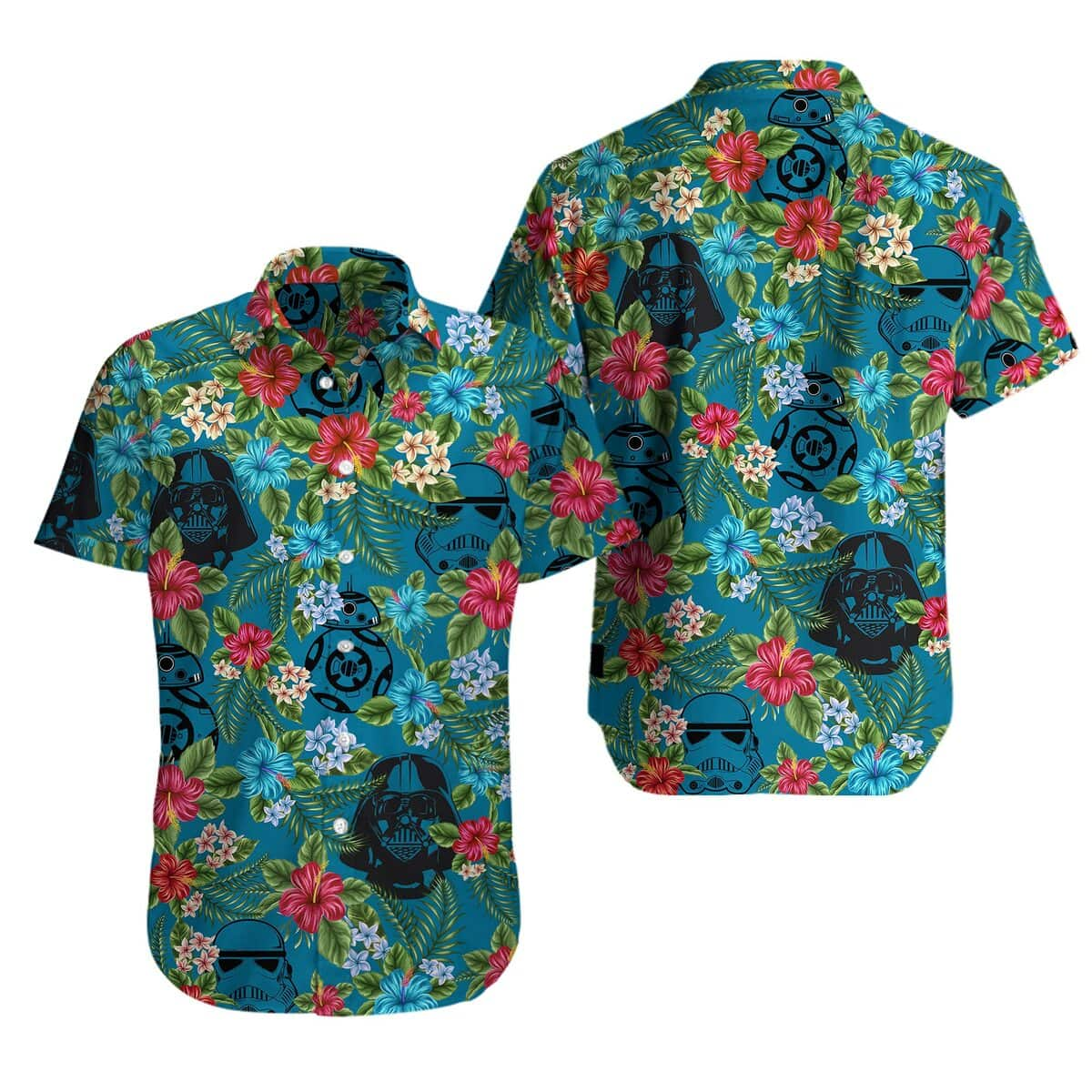 Star Wars Darth Vader Hawaiian Shirt Tropical Flowers Pattern Summer Beach Gift