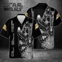 Black Aloha Falcon Star Wars Hawaiian Shirt Beach Gift For Friend