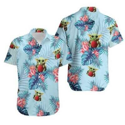 Summer Aloha Baby Yoda Star Wars Hawaiian Shirt Beach Gift For Mandalorian Fans