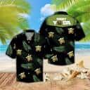 Black Aloha Baby Yoda Star Wars Hawaiian Shirt Palm Leaves Pattern Beach Gift
