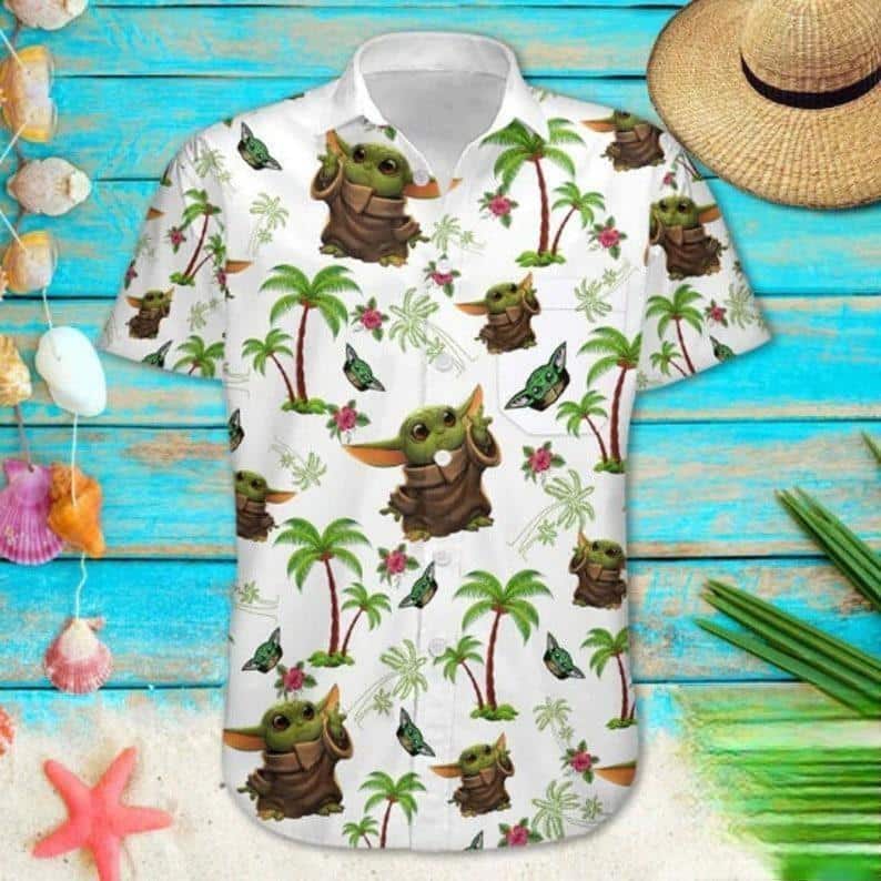 Baby Yoda Star Wars Hawaiian Shirt Beach Pattern Summer Beach Gift