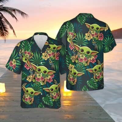 Baby Yoda Star Wars Hawaiian Shirt Palm Leaves Beach Gift For Friend