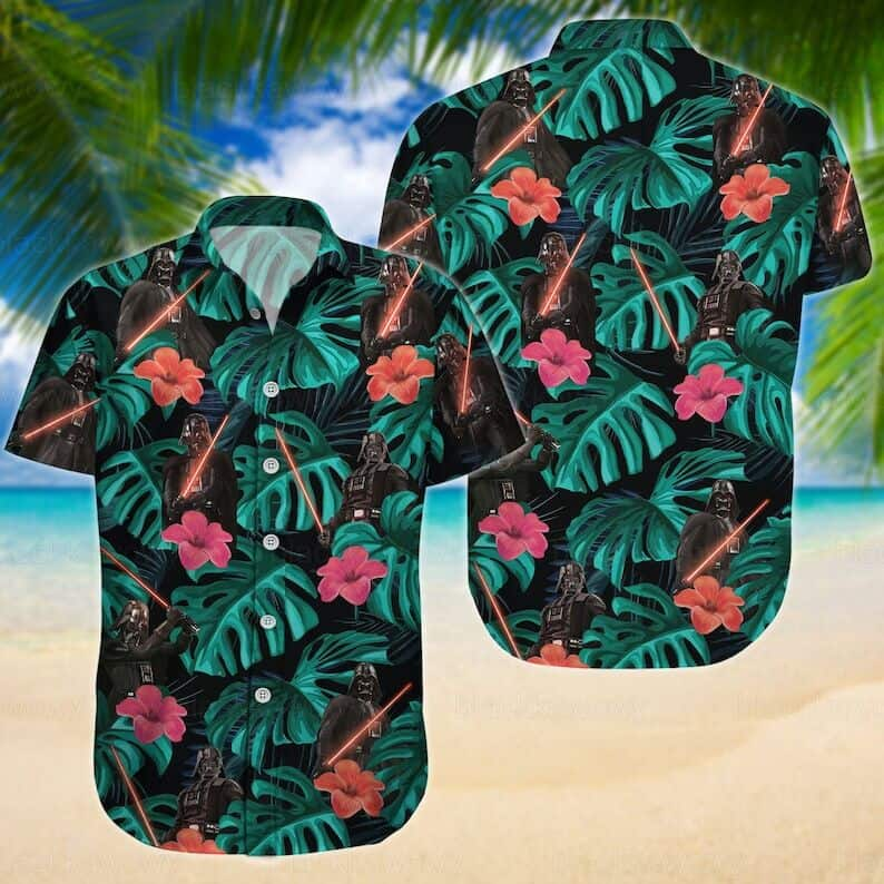 Star Wars Darth Vader Hawaiian Shirt Palm Leaves Pattern Beach Gift