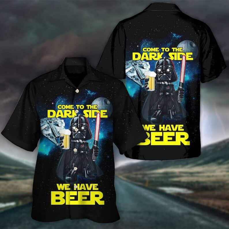 Come To The Dark Side We Have Beer Star Wars Darth Vader Hawaiian Shirt