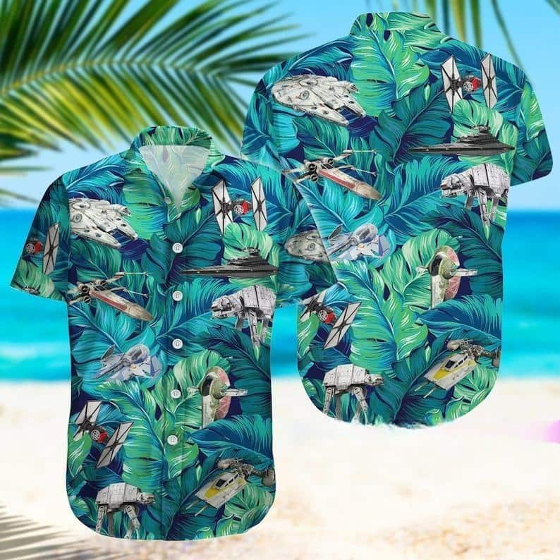 Aloha Star Wars Hawaiian Shirt Tropical Leaves Pattern Beach Gift For Dad