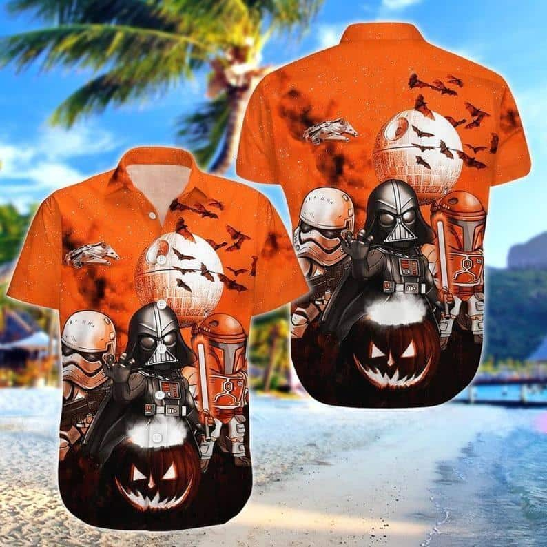 Halloween Aloha Stormtrooper Darth Vader Star Wars Hawaiian Shirt