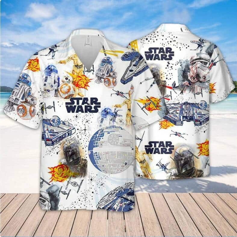 Spaceship Star Wars Hawaiian Shirt Beach Gift For Friend