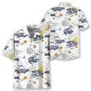 White Aloha Star Wars Spaceships Hawaiian Shirt Beach Gift For Movie Lovers