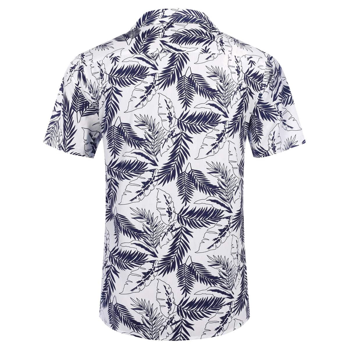 Leaf Pattern Hawaiian Shirt Floral Tropical Holiday Beach Leaf Pattern Hawaiian Shirt Floral Tropical Holiday Beach