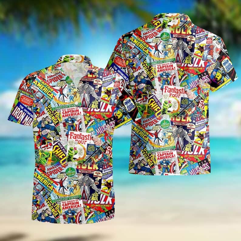 Aloha I Like Superhero Comicss Spiderman Captain America Hawaiian Shirt Aloha I Like Superhero Comicss Spiderman Captain America Hawaiian Shirt