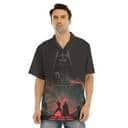 Spaceship Star Wars Synthwave Darth Vader Hawaiian Shirt