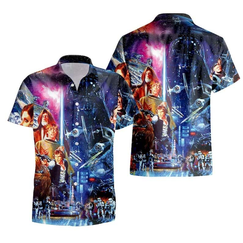 Star Wars Characters Darth Vader Hawaiian Shirt Gift For Movie Lovers